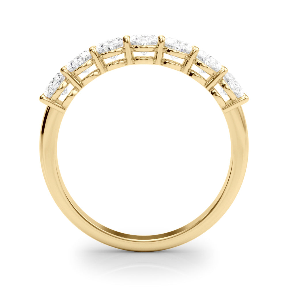 2.00CTW 14K  Gold 7 Stone Oval Diamond Band