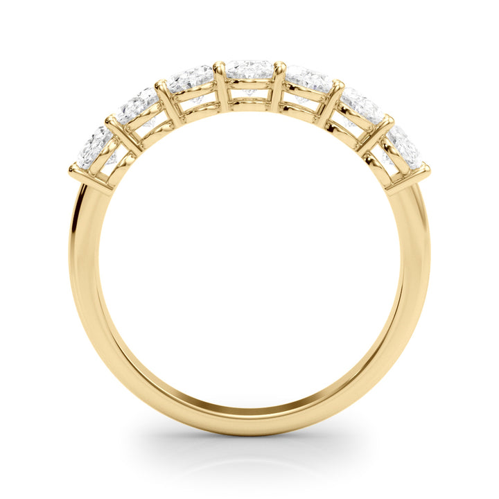 2.00CTW 14K  Gold 7 Stone Oval Diamond Band