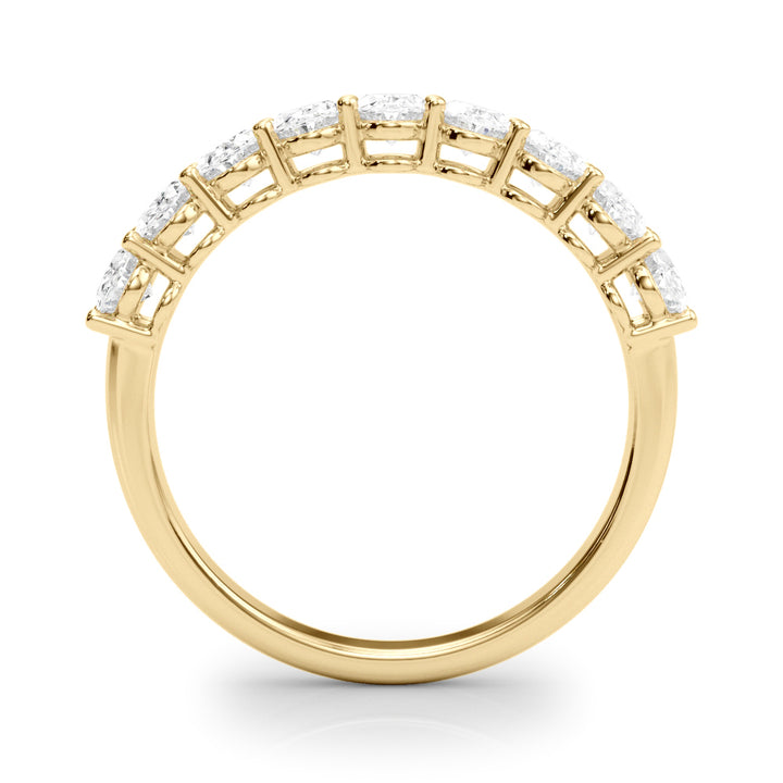 1.00CTW 14K  Gold 9 Stone Oval Diamond Band