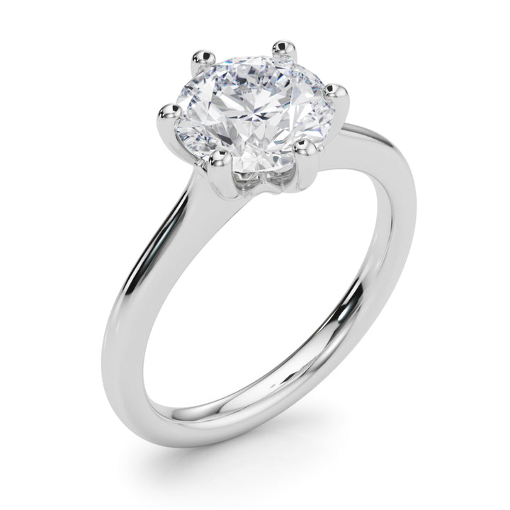 1.00CT 14K  Round Brilliant Solitaire with Fancy 6 Claw Setting