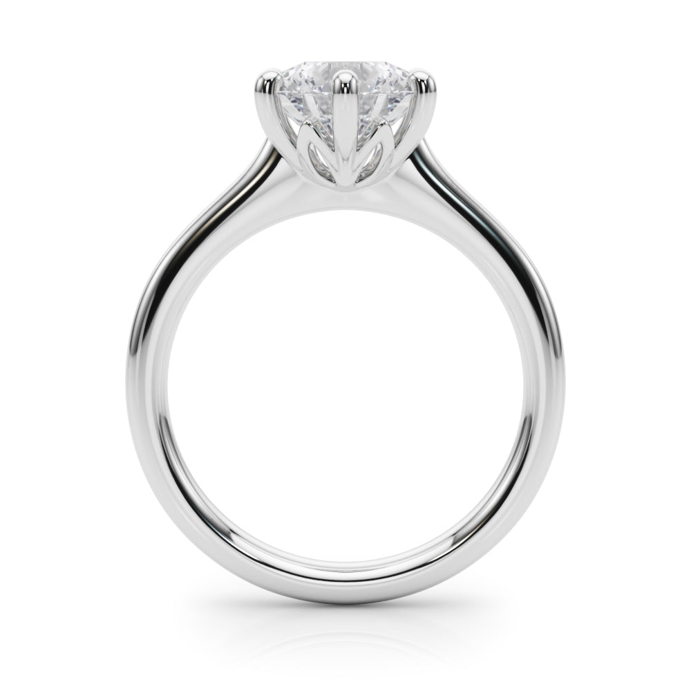 1.00CT 14K  Round Brilliant Solitaire with Fancy 6 Claw Setting