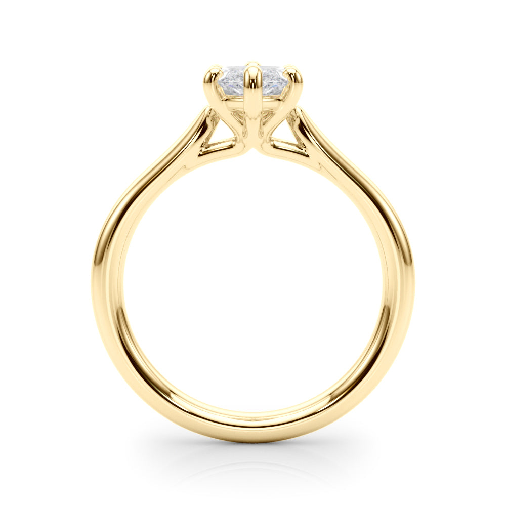 2.00CT 14K  Gold Low Set Marquise Cut Solitaire Ring - View 3