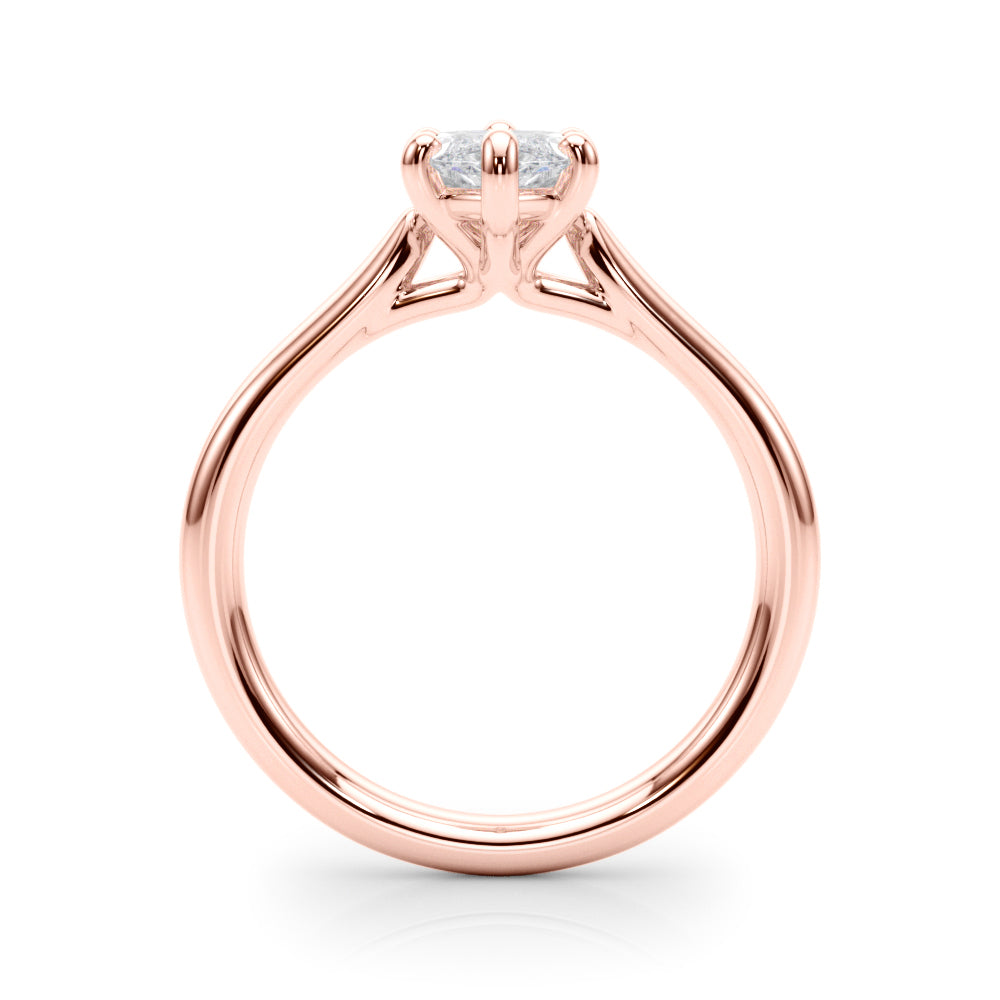 2.00CT 14K  Gold Low Set Marquise Cut Solitaire Ring - View 5