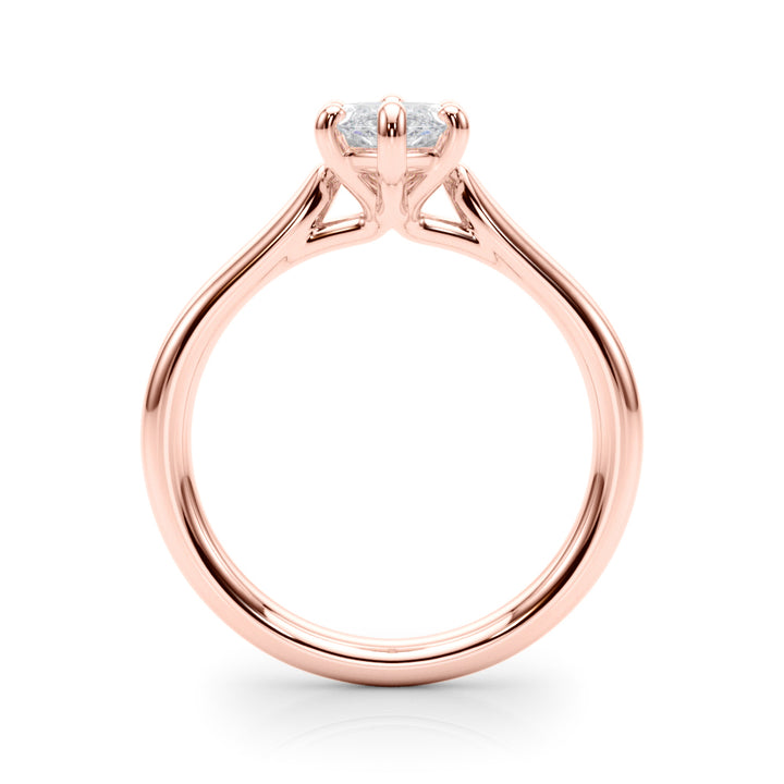 2.00CT 14K  Gold Low Set Marquise Cut Solitaire Ring - View 5