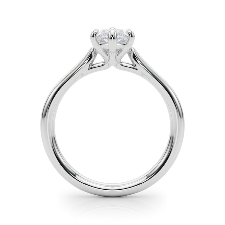 2.00CT 14K  Gold Low Set Marquise Cut Solitaire Ring - View 1
