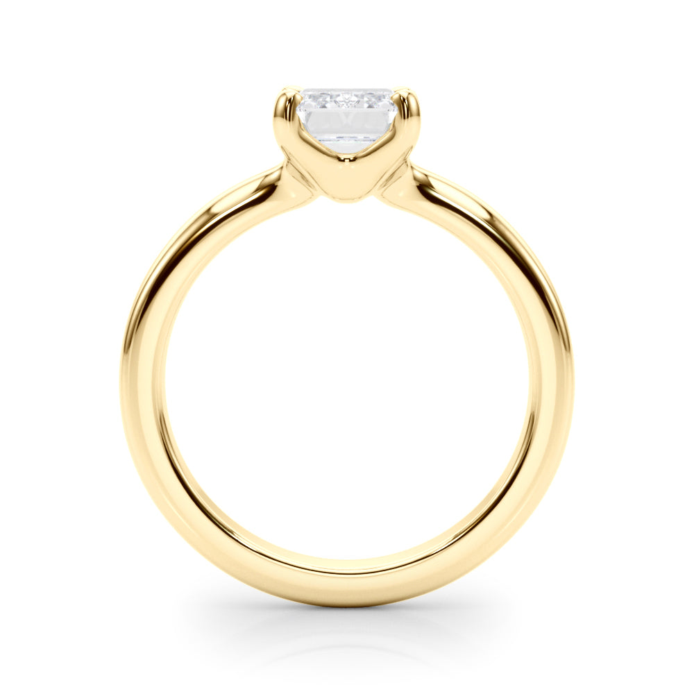 2.00CT 14K  Gold Low Set Oval Cut Solitaire Ring - View 3