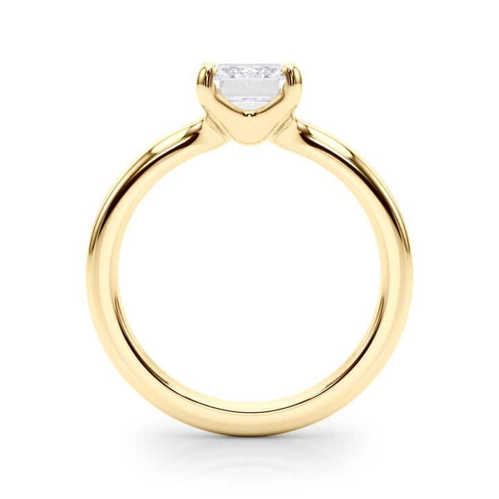 2.00CT 14K  Gold Low Set Oval Cut Solitaire Ring - View 3