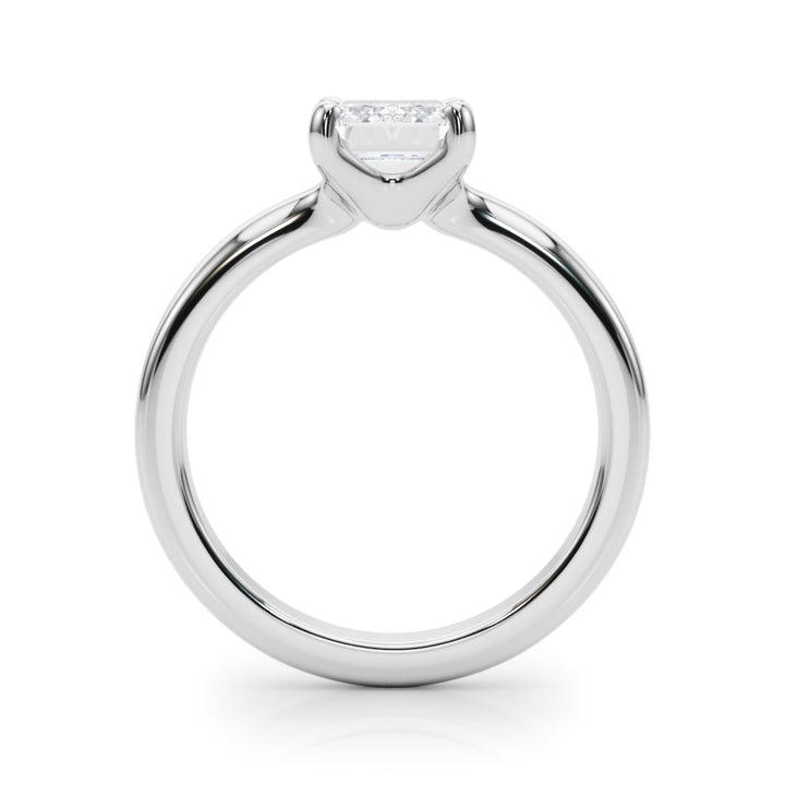 2.00CT 14K  Gold Low Set Oval Cut Solitaire Ring - View 1