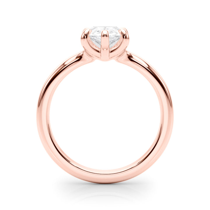 2.00CT 14K  Gold Low Set Pear Shape Solitaire Ring - View 5