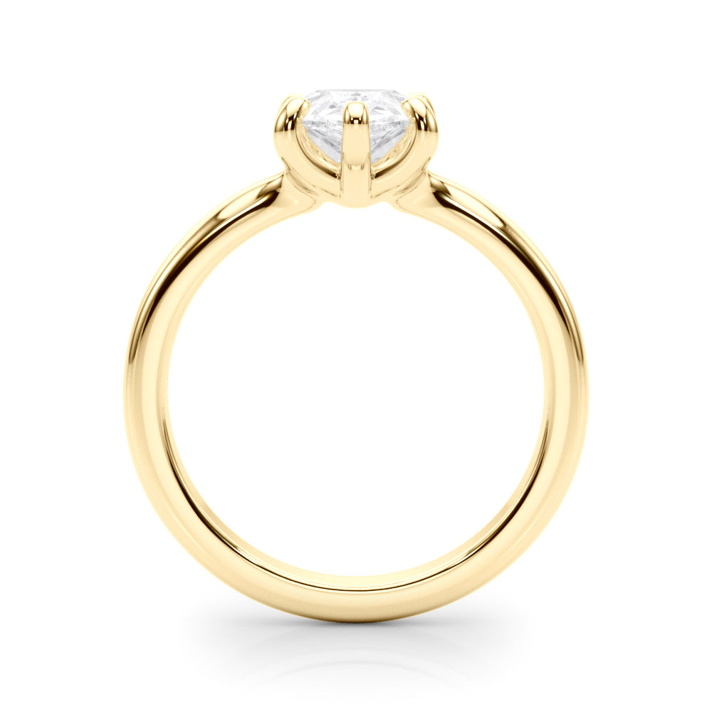 2.00CT 14K  Gold Low Set Pear Shape Solitaire Ring - View 3