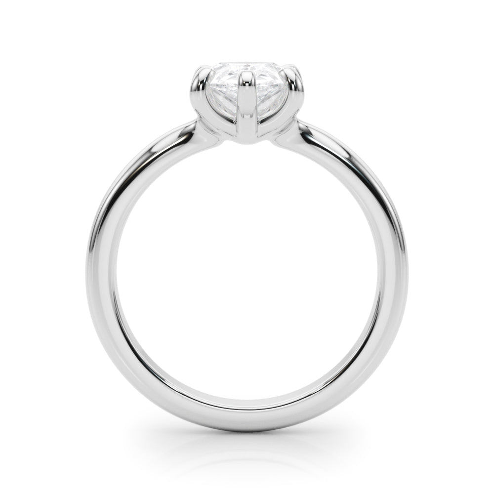 2.00CT 14K  Gold Low Set Pear Shape Solitaire Ring - View 1