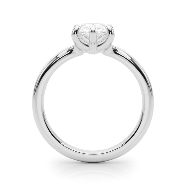 2.00CT 14K  Gold Low Set Pear Shape Solitaire Ring - View 1