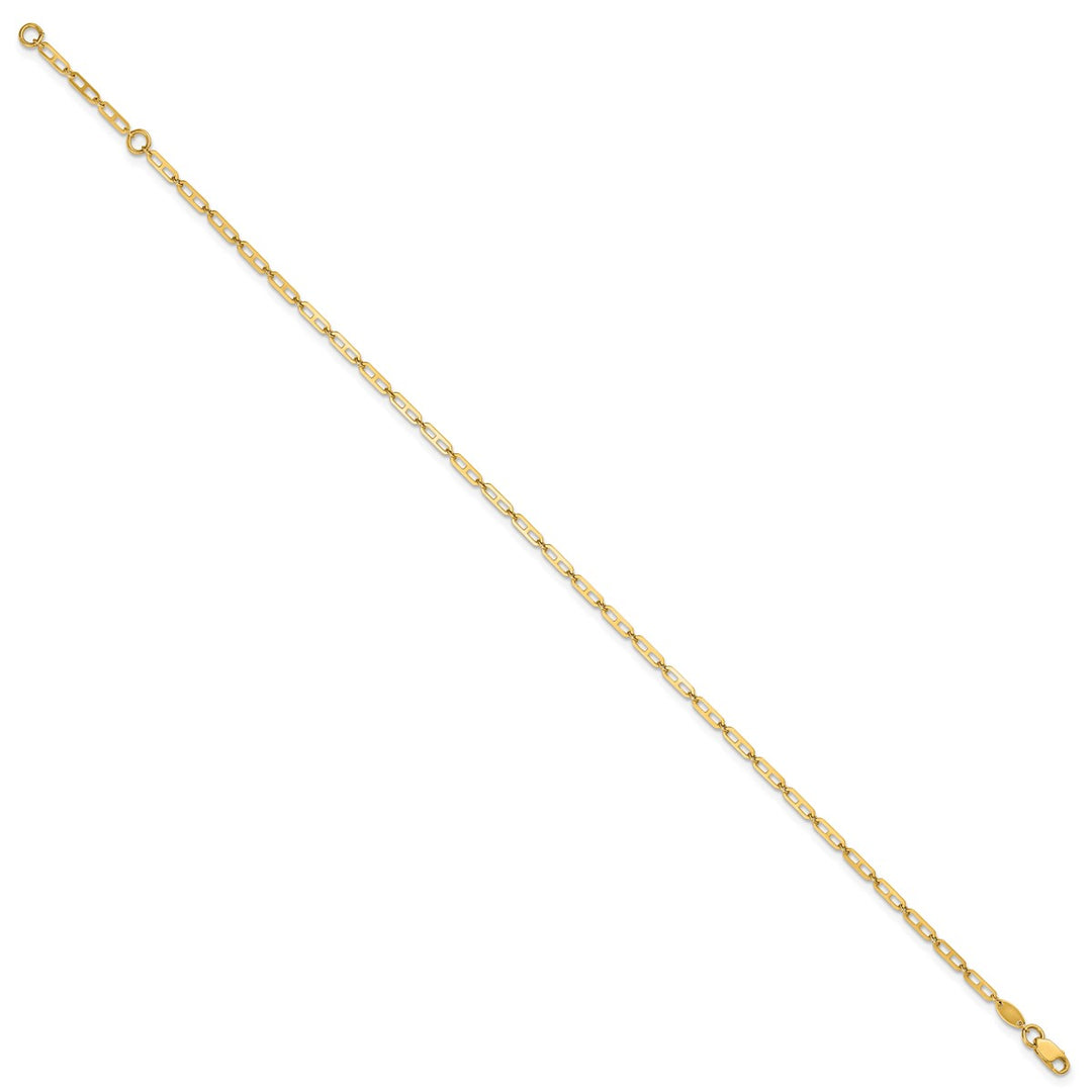Gold 2.2mm Anchor Anklet, 9