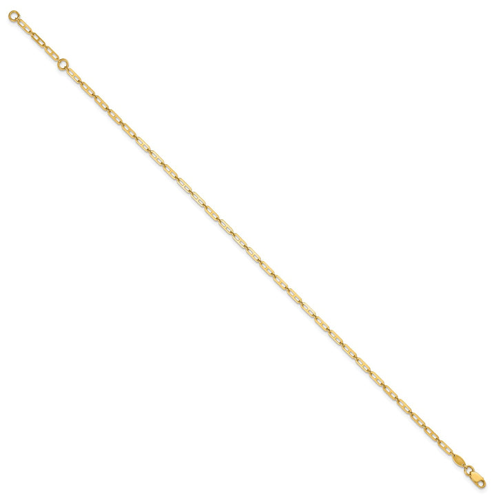 Gold 2.2mm Anchor Anklet, 9"