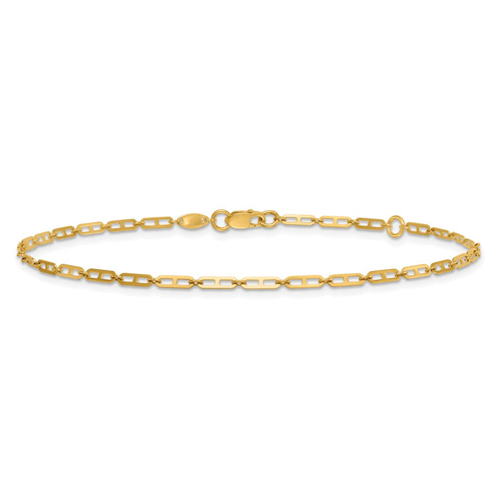 Gold 2.2mm Anchor Anklet, 9"