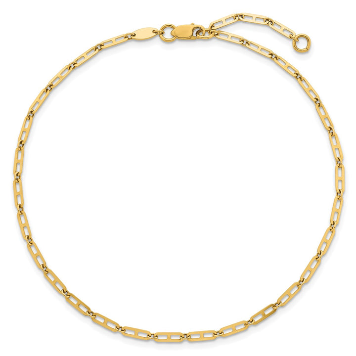 Gold 2.2mm Anchor Anklet, 9"