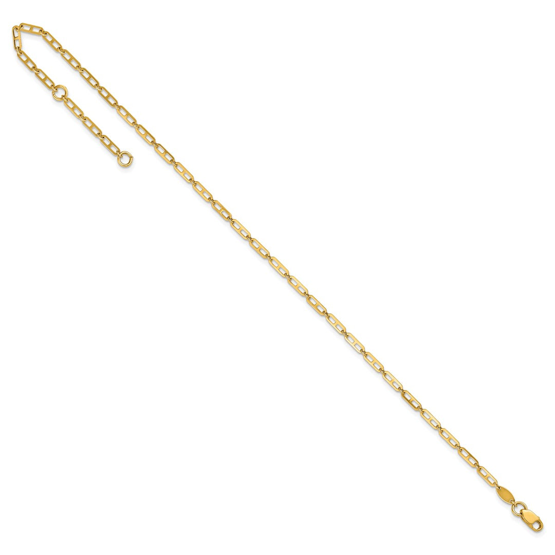 Gold 2.2mm Anchor Anklet, 9