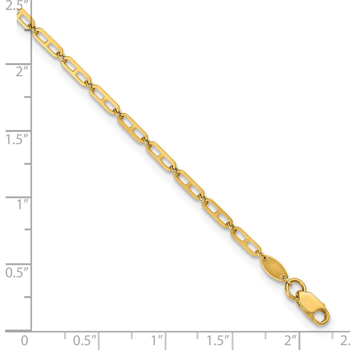 Gold 2.2mm Anchor Anklet, 9"
