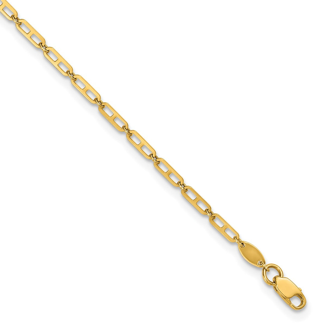 Gold 2.2mm Anchor Anklet, 9"
