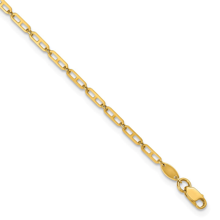 Gold 2.2mm Anchor Anklet, 9"