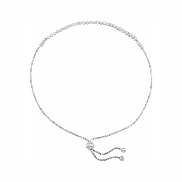 14K Gold Diamond Bolo Bracelet