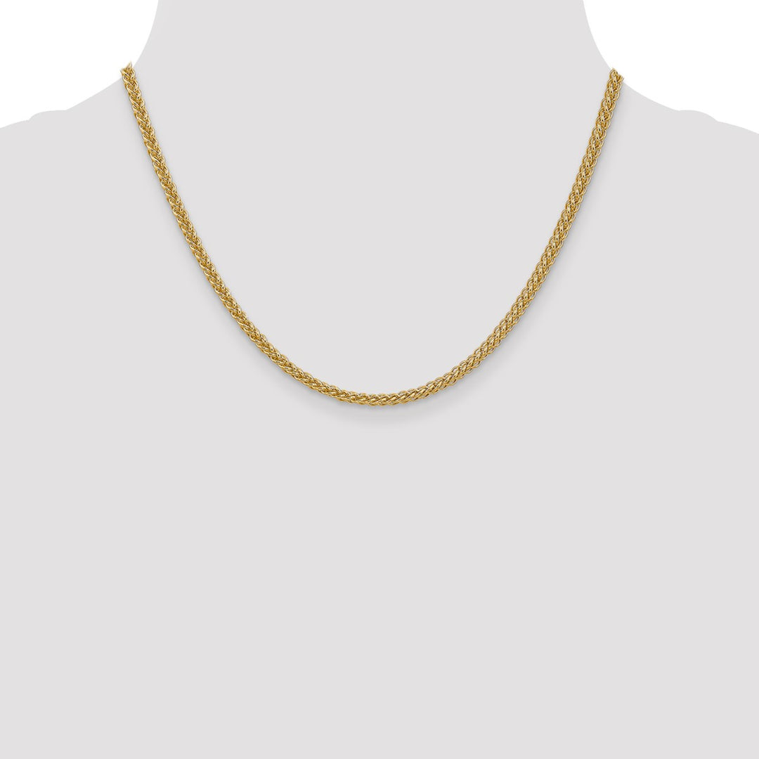 Gold 2.6mm Spiga (Wheat) Chain, 18
