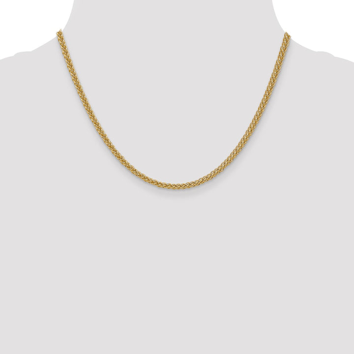 Gold 2.6mm Spiga (Wheat) Chain, 18"