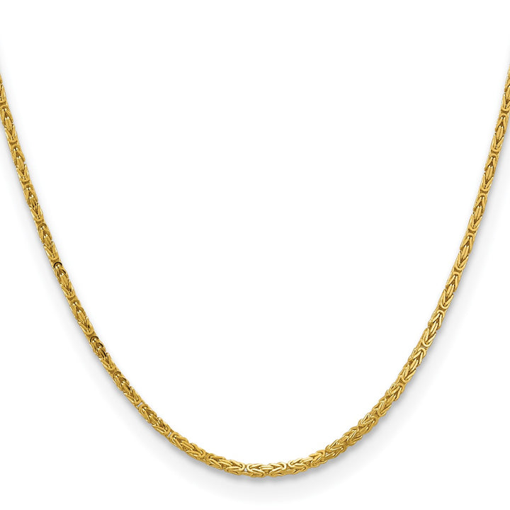 Gold 2mm Byzantine Chain, 16"