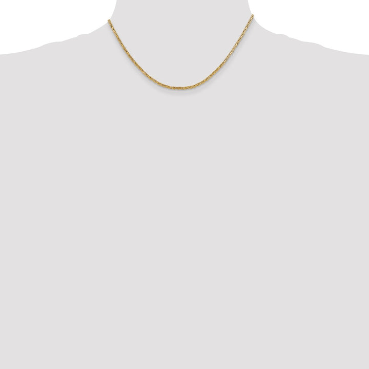 Gold 2mm Byzantine Chain, 16"
