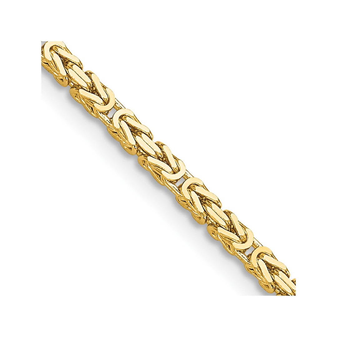 Gold 2mm Byzantine Chain, 16"