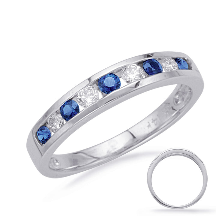 0.56 ctw. GOLD SAPPHIRE & DIAMOND BAND