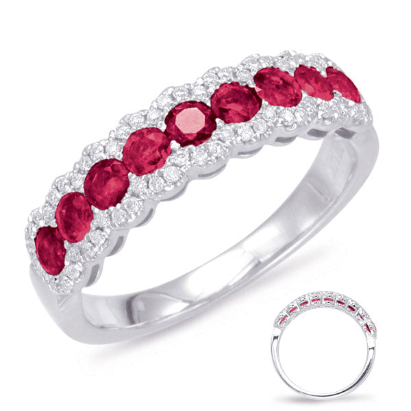 0.99 ctw. GOLD RUBY & DIAMOND RING