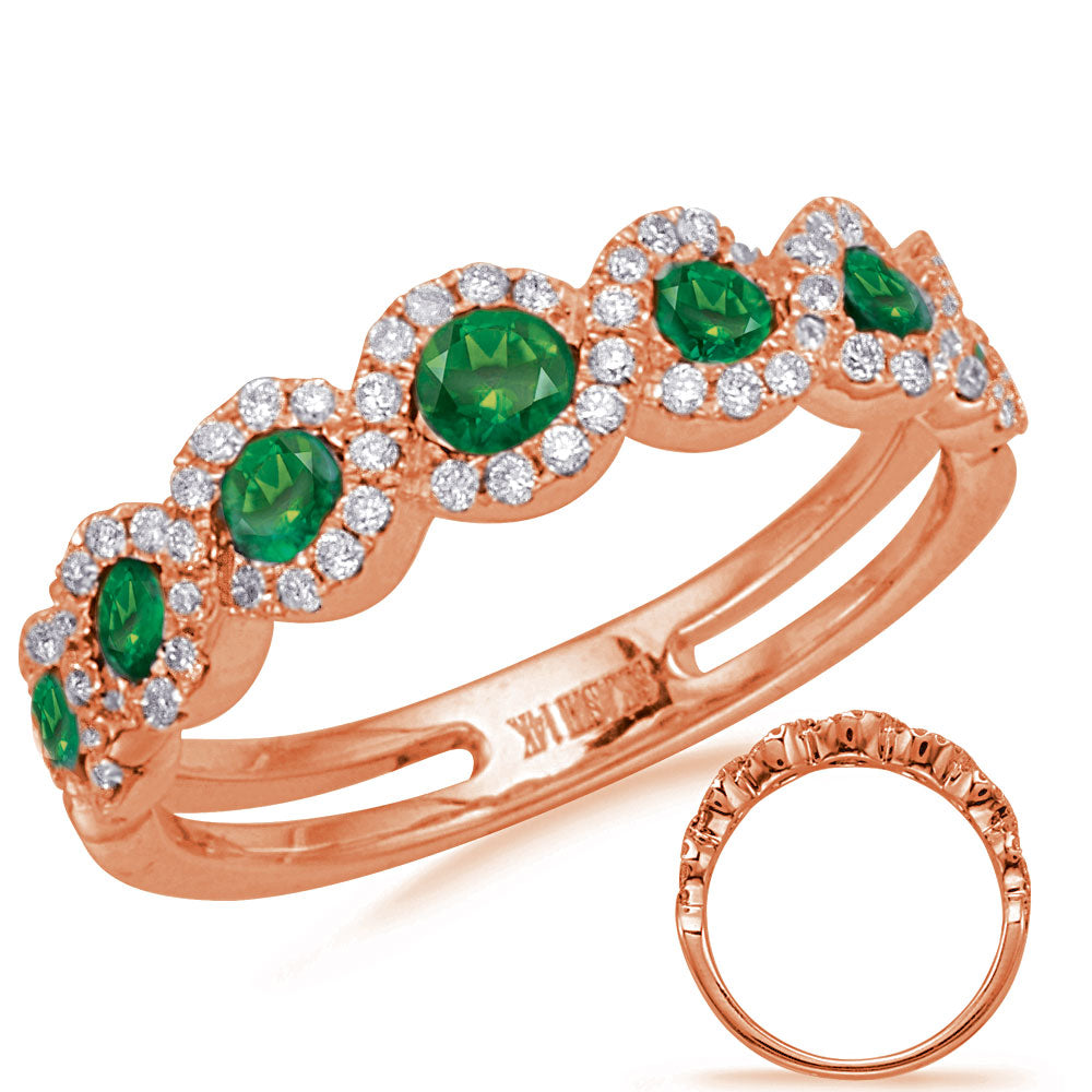 0.75 ctw. GOLD EMERALD & DIAMOND RING