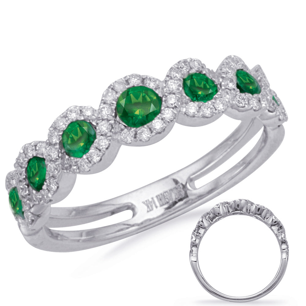 0.75 ctw. GOLD EMERALD & DIAMOND RING