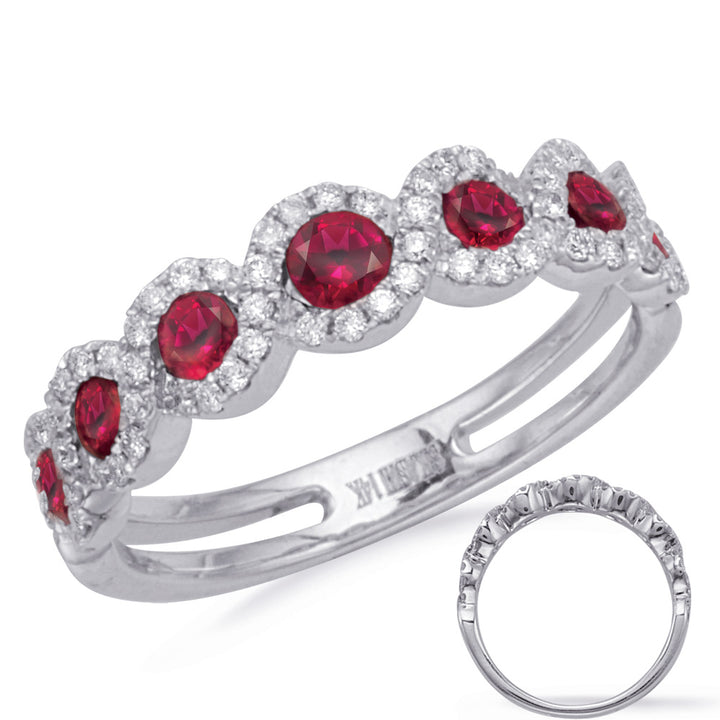 0.75 ctw. GOLD RUBY & DIAMOND RING