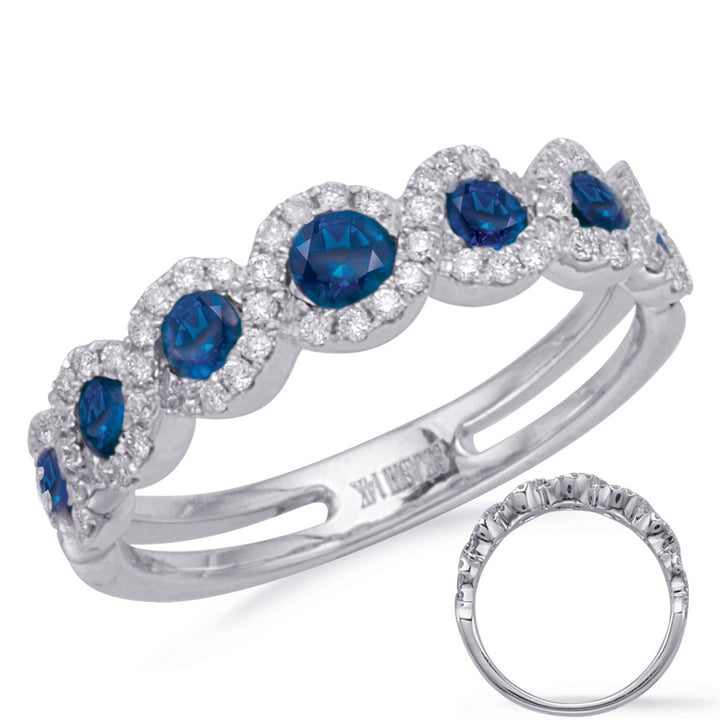 0.81 ctw. GOLD SAPPHIRE & DIAMOND RING