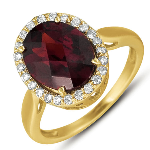 4.61 ctw. GARNET & DIAMOND RING