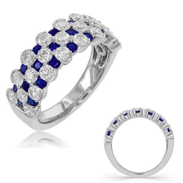 2.40 ctw. GOLD SAPPHIRE & DIAMOND BAND