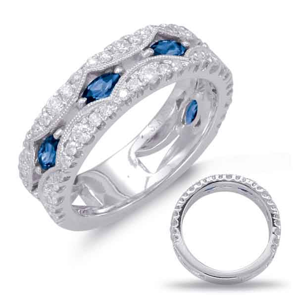 1.84 ctw. GOLD SAPPHIRE & DIAMOND RING