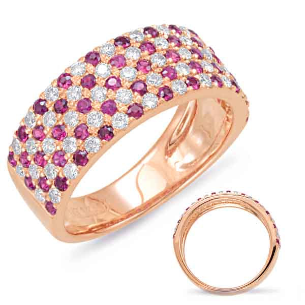 1.23 ctw. GOLD RUBY & DIAMOND RING