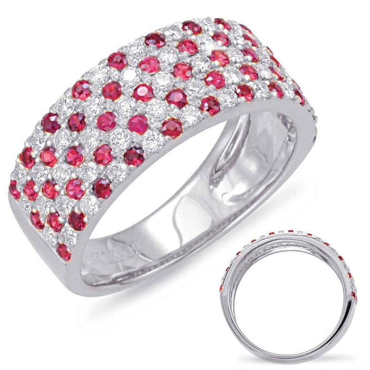 1.23 ctw. GOLD RUBY & DIAMOND RING