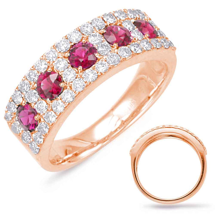 1.45 ctw. GOLD RUBY & DIAMOND RING
