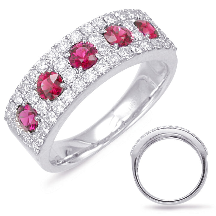 1.45 ctw. GOLD RUBY & DIAMOND RING
