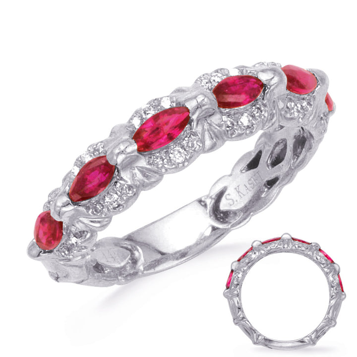 0.80 ctw. GOLD RUBY & DIAMOND RING