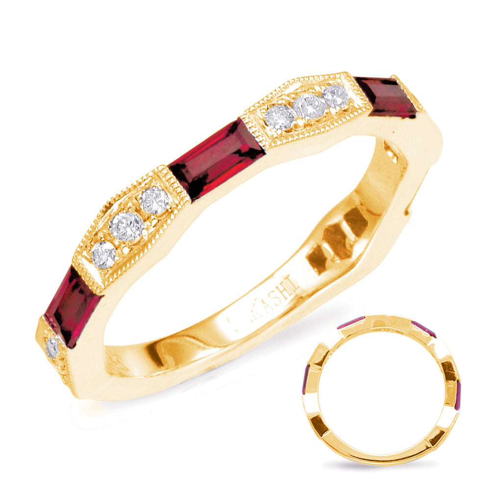 0.69 ctw. WHITE GOLD RUBY & DIAMOND RING
