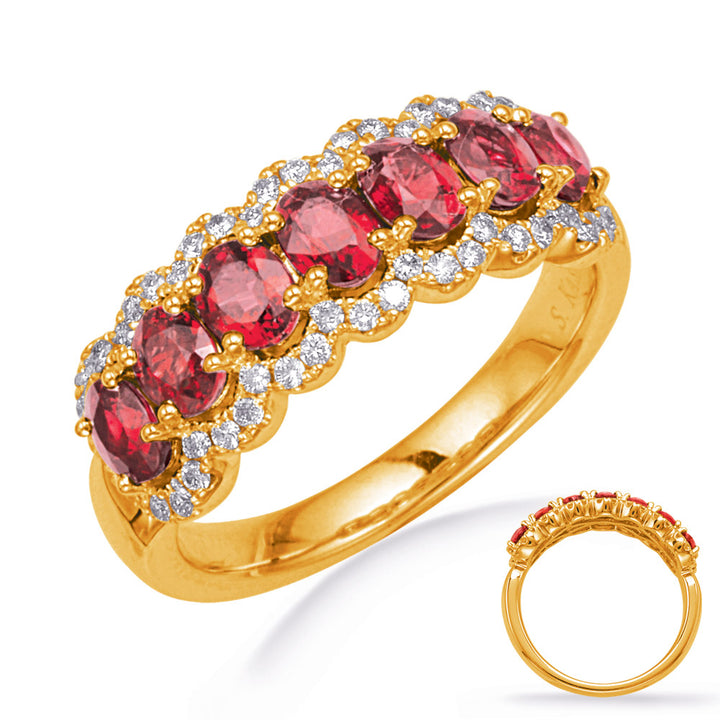 1.59 ctw. ELEGANT GOLD RUBY & DIAMOND RING