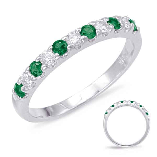 0.47 ctw. 14K GOLD EMERALD & DIAMOND RING