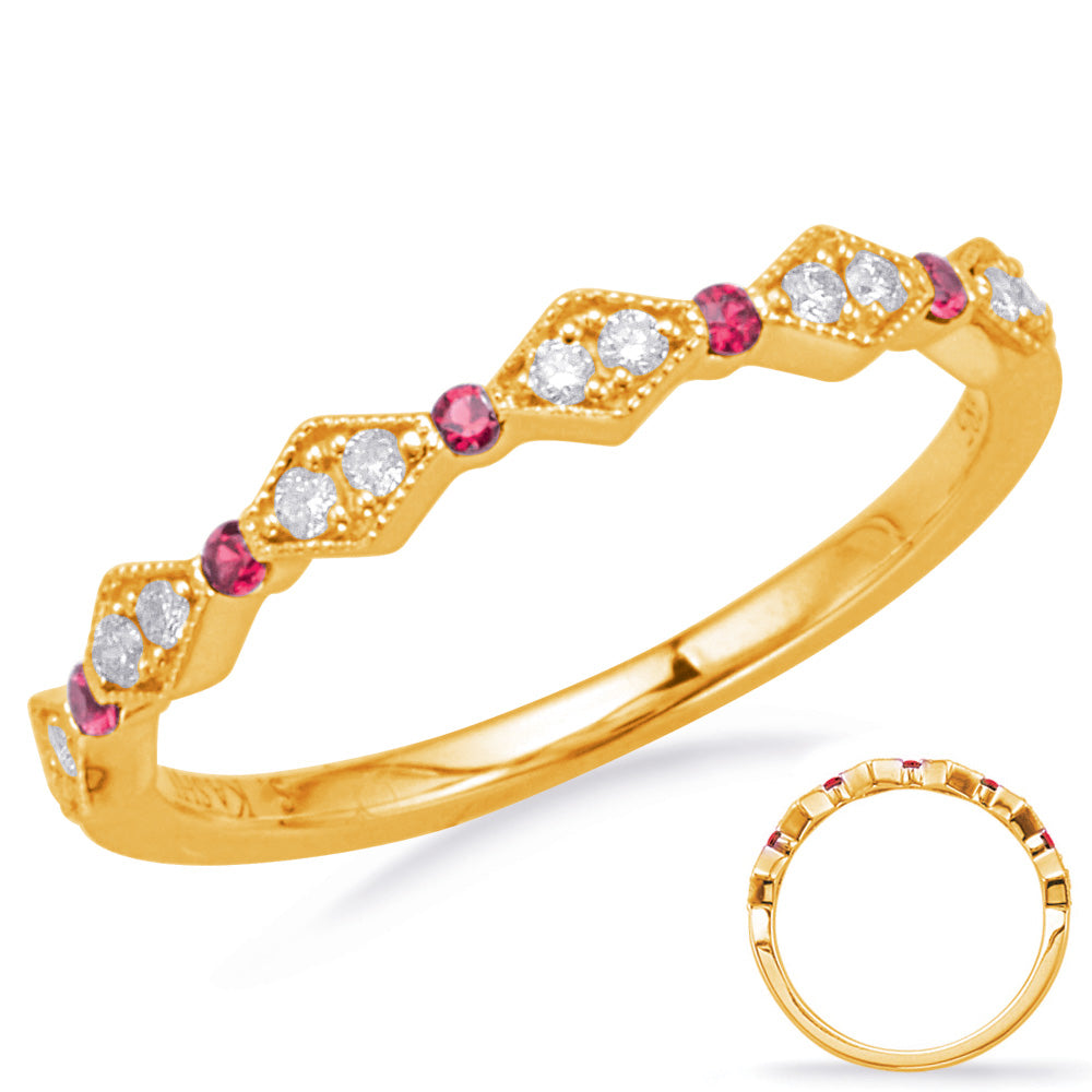 0.17 ctw. GOLD RUBY & DIAMOND RING