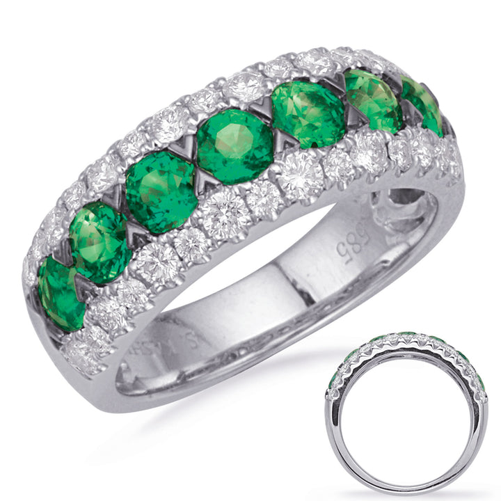 1.73 ctw. GOLD EMERALD & DIAMOND RING