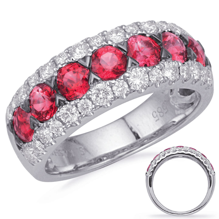 2.29 ctw. ELEGANT GOLD RUBY & DIAMOND RING